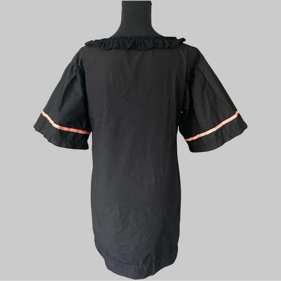 Maryley Black Ruffles Sundress Coverup Dress Made in Italy - Picture 3 of 13